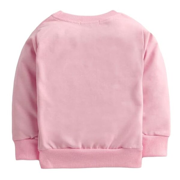 Boys Cotton Text Print Sweatshirt and Joggers Set in Pink Color