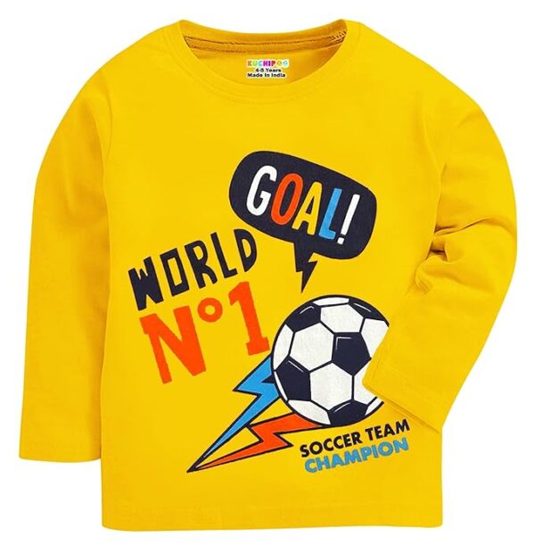 Kuchipoo Boys Full Sleeves Regular Fit Cotton T-Shirts